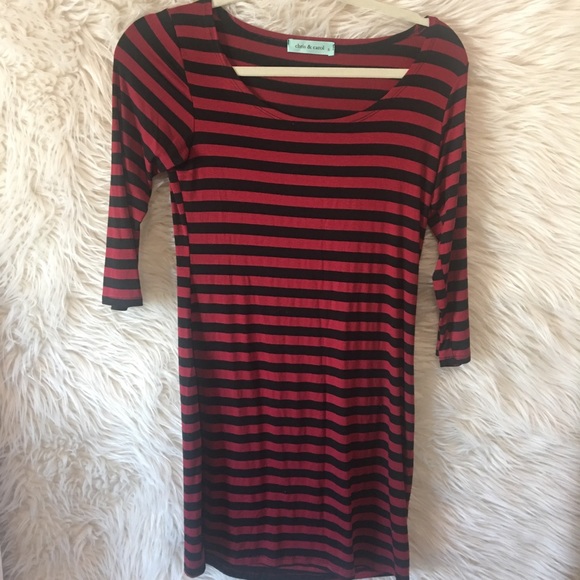Chris & Carol boutique dress, S, red&black - Picture 1 of 2